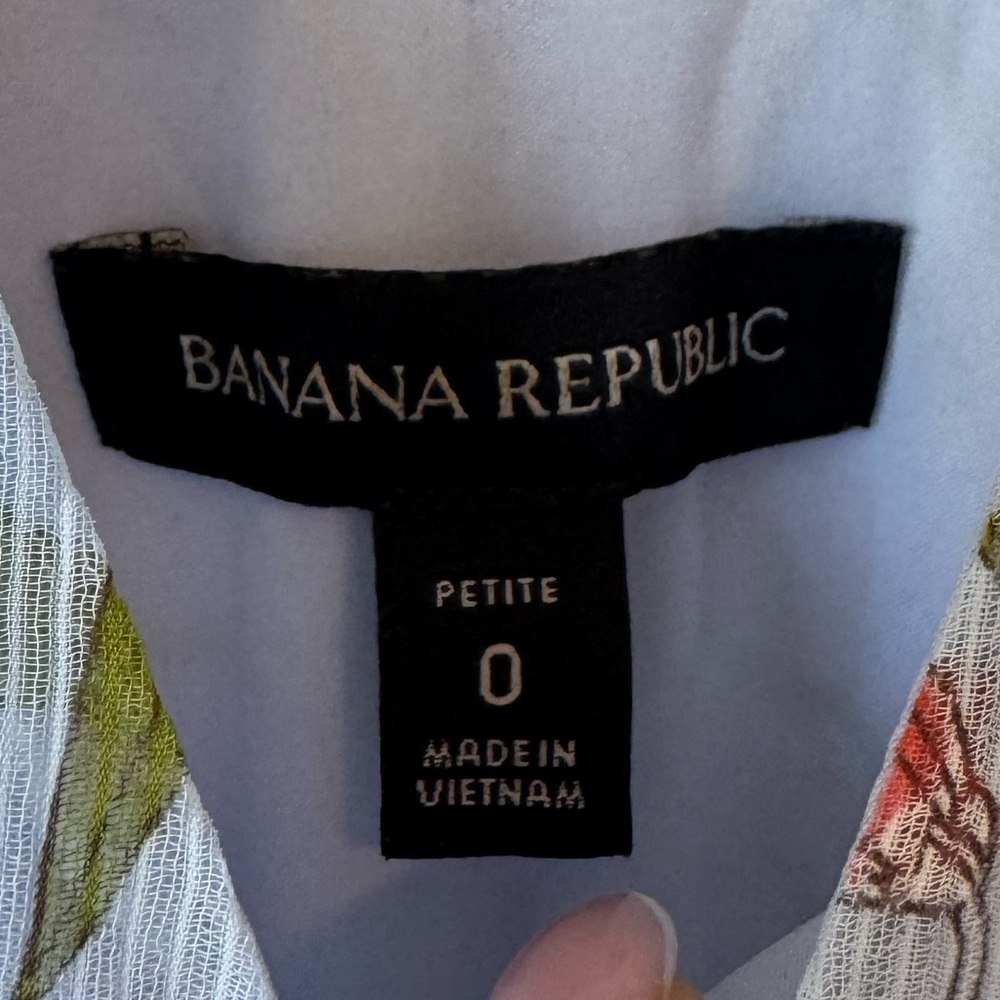 Banana Republic Floral Ruched Maxi Dress - Size 0 - Picture 11 of 14